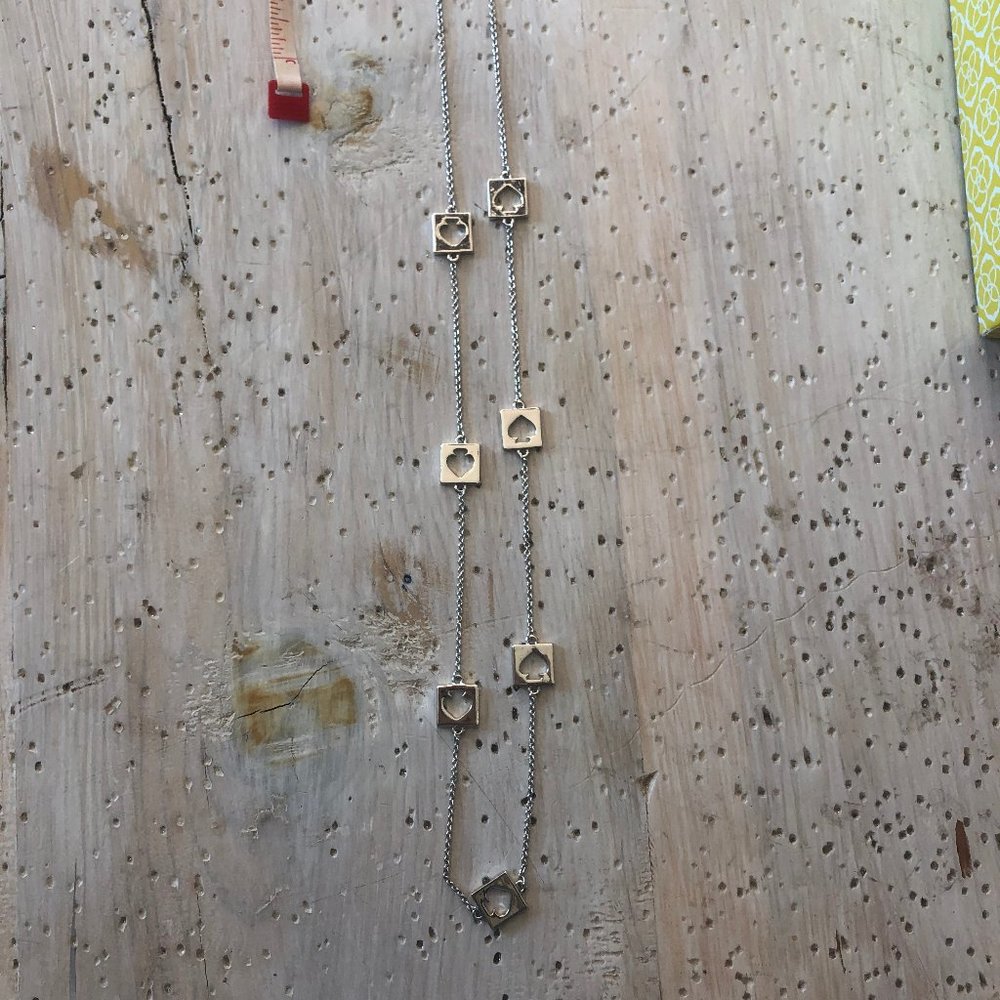 Kate spade silver logo necklace